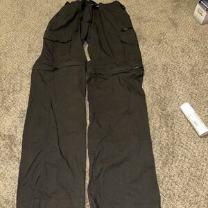 B.C. Clothing Convertible Mens Cargo Pants  Hiking Size Mx34 Black
